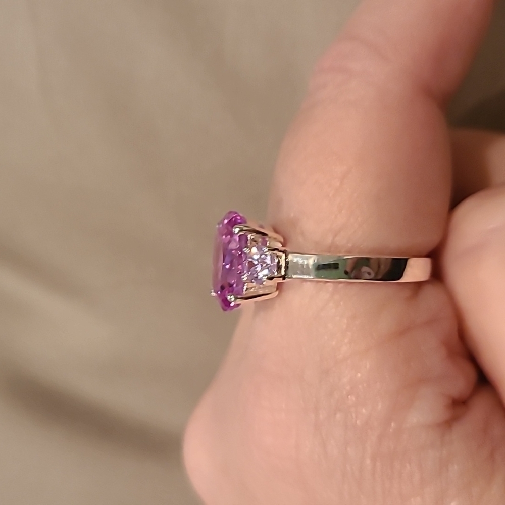 Cubic zirconia sterling silver ring - Picture 3 of 8